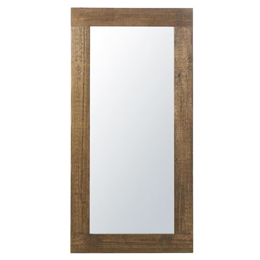 ™Corlina | מראת קיר בגודל 82x165 ס"מ – מסגרת עץ אורן, סגנון היגֶה דני, חמימות טבעית